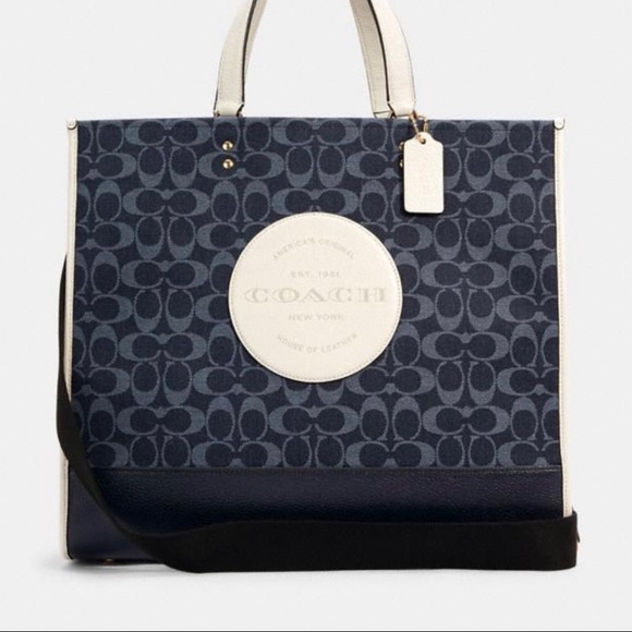 Coach Handbags - Dempsey Tote 40 In Signature Jacquard With Patch